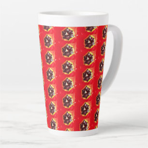 Caneca De Café Latte Tulipa Vermelha Escarlate