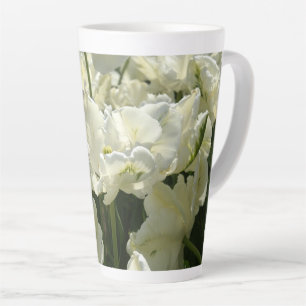 Caneca De Café Latte Tulipas brancas