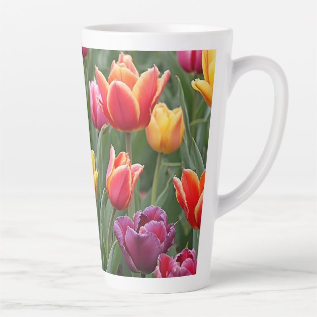 Caneca De Café Latte Tulipas Holandesas (Direita)