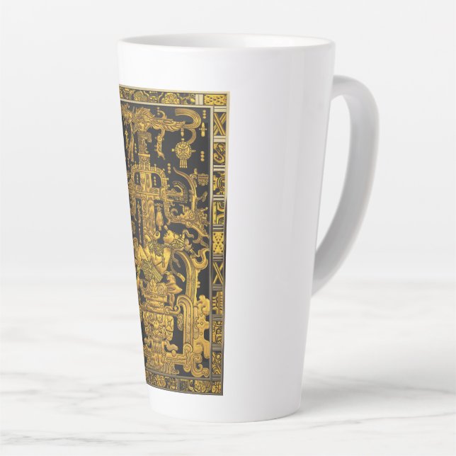Caneca De Café Latte Túmulo do Astronauta Palenque Dourado - Paquistão (Ângulo direito)