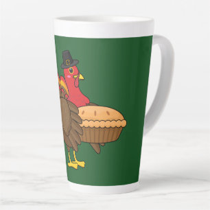 Caneca De Café Latte Turca bonita com trote de abóbora
