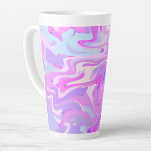 Caneca De Café Latte Turquesa Púrpura Marrosa