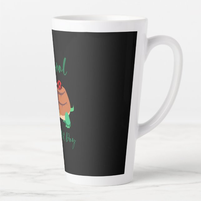 Caneca De Café Latte Turtle Lover | National Love Your Turtle (Direita)