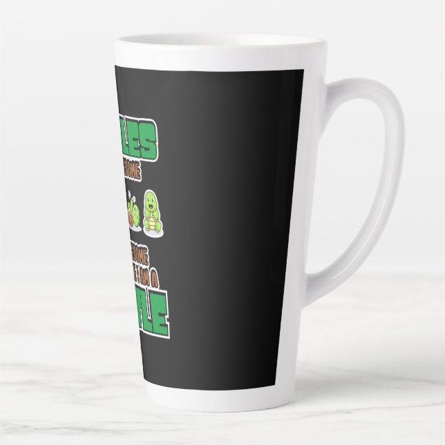 Caneca De Café Latte Turtle Lover | Tartarugas Incríveis (Direita)