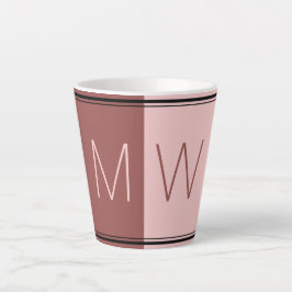 Caneca De Café Latte Turvo | Moderno | Motivação | MONOGRAMA