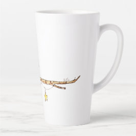 Caneca De Café Latte Two Little Birds On A Branch