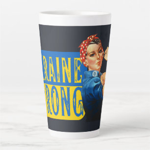 Caneca De Café Latte Ucrânia Forte Rosie the Riveter