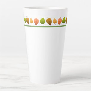 Caneca De Café Latte Últimas Folhas de Outono