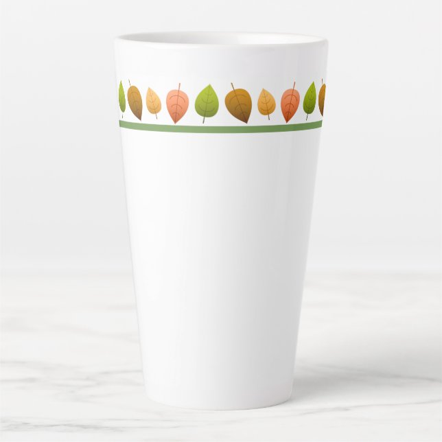 Caneca De Café Latte Últimas Folhas de Outono (Frente)