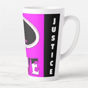 Caneca De Café Latte Um amor, o rosa, diga alto.