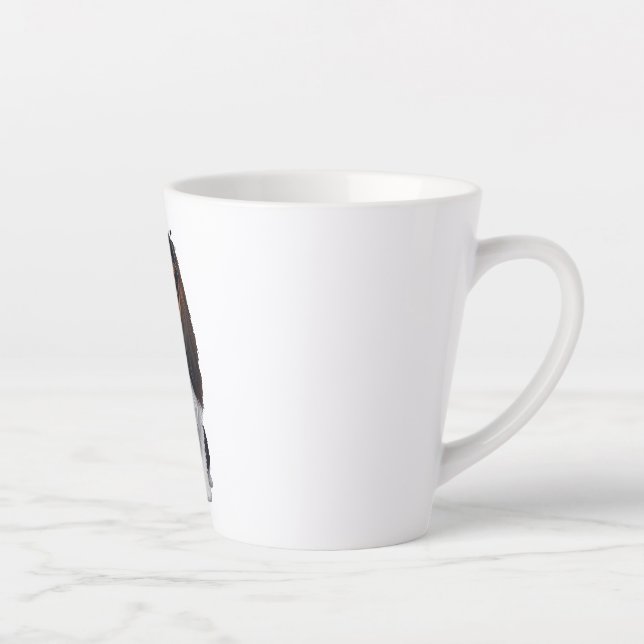 Caneca De Café Latte Um cachorro bonito Rei Charles Spaniel (Direita)