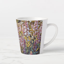 Caneca De Café Latte Um cheio de flores - Lata