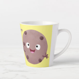 Caneca De Café Latte Um desenho animado de biscoito de chocolate inteli