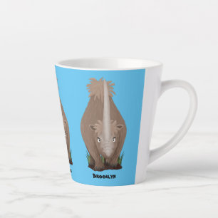 Caneca De Café Latte Um desenho animado de Rinoceronte elasmotherium