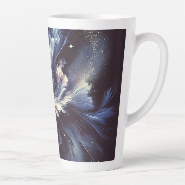 Caneca De Café Latte Um design de abstrato-galáxia captando o mistério  (Direita)