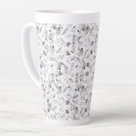 Caneca De Café Latte Um design monocromático que apresenta uma multidão