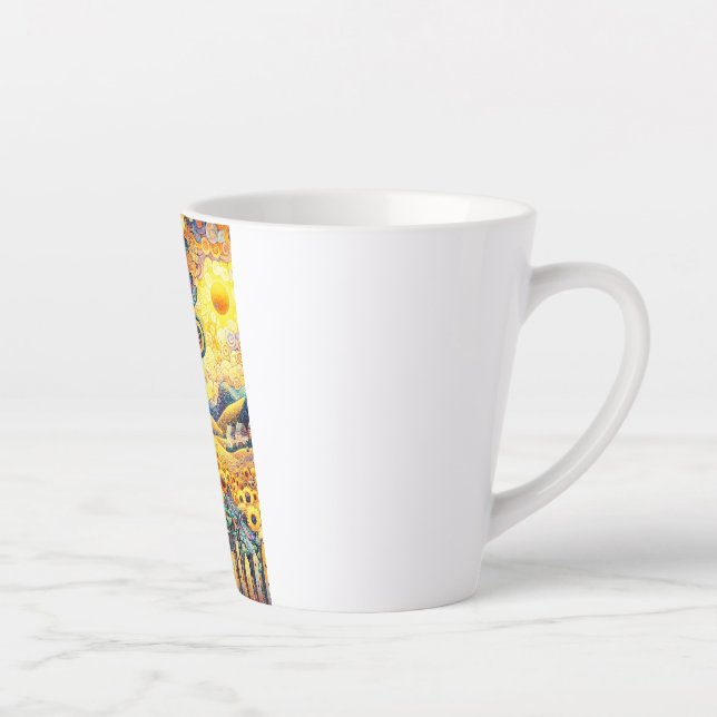 Caneca De Café Latte Um Dia Brilhante (Direita)