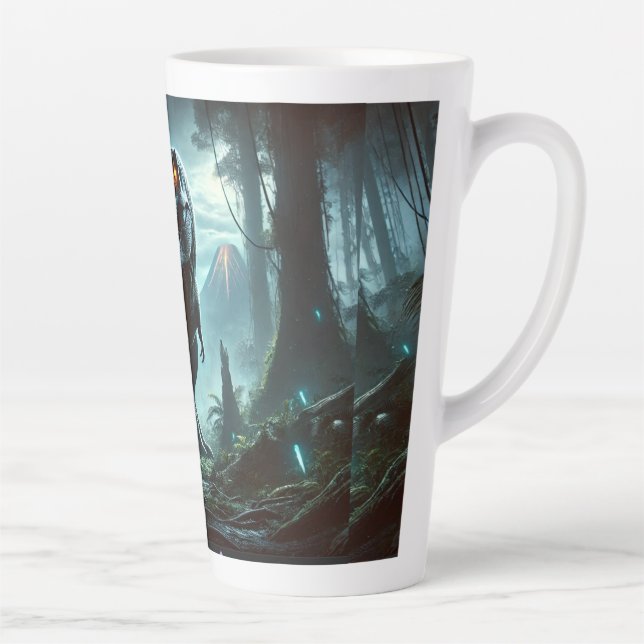 Caneca De Café Latte Um enorme Tyrannosaurus rex (Direita)