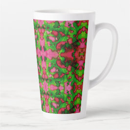 Caneca De Café Latte Um estudo em rosa e verde
