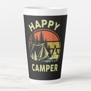 Caneca De Café Latte Um Feliz Aventureiro Menino Bebê Divertido Acampam