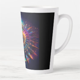 Caneca De Café Latte Um Fractal de Gásper Sierpinski