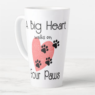 Caneca De Café Latte Um grande coração anda em quatro patas - Pet Lover