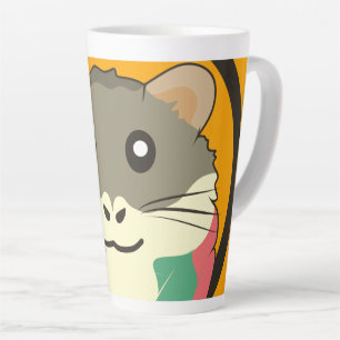 Caneca De Café Latte Um hamster divertido