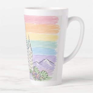 Caneca De Café Latte Um Lugar Celestial de Paz Bela Templo Mórmon U