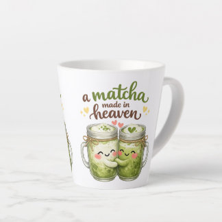 Caneca De Café Latte Um Matcha Feito no Céu Fofo Humor Engraçado