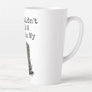 Caneca De Café Latte "Um Milha nos Meus Coturnos"