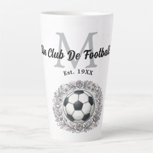 Caneca De Café Latte um monograma de um clube de futebol é, ano copa do