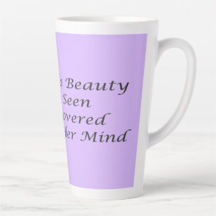 Caneca De Café Latte Um poema de mensagem de beleza feminina