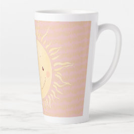 Caneca De Café Latte Um Pouco De Rosa Sol Personalizado