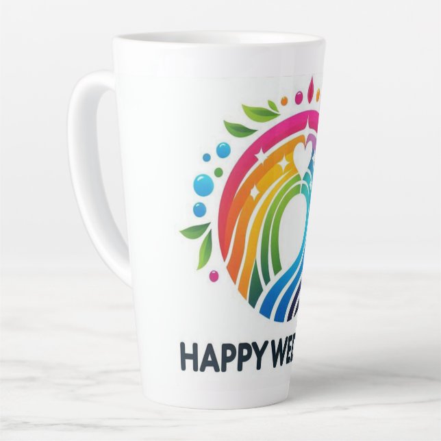 Caneca De Café Latte Um presente de casamento quente e convencido (Ângulo esquerdo)
