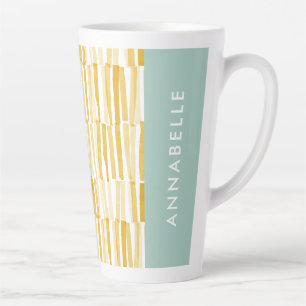 Caneca De Café Latte Um presente personalizado de padrão abstrato moder