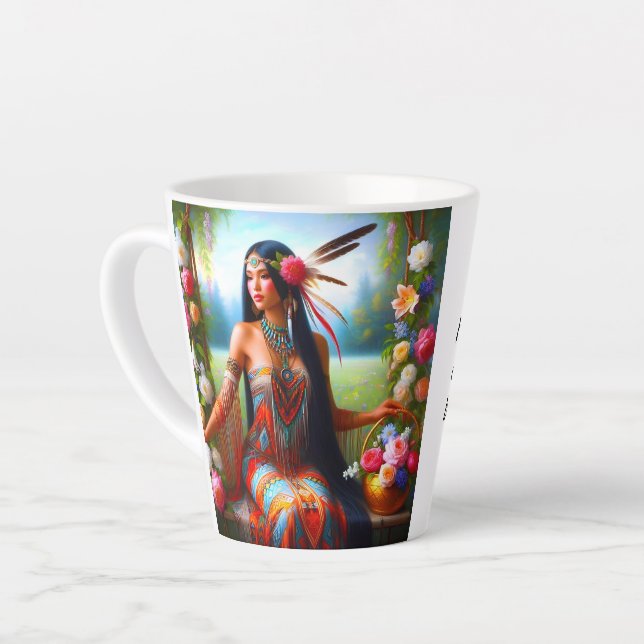 Caneca De Café Latte Um Sip Sensível: Uma Taça para o Amor (Ângulo esquerdo)