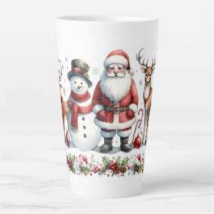 Caneca De Café Latte Uma Alegre Reunião de Alegria Natalina