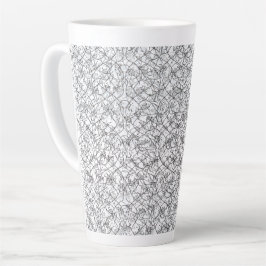 Caneca De Café Latte Uma base branca elegante com um padrão manchado pa