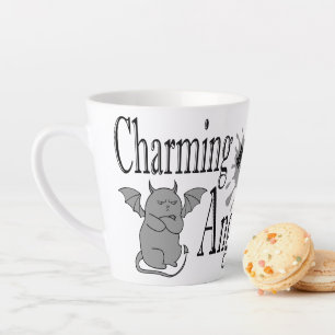 Caneca De Café Latte Uma citação engraçada e encantadora do gato maldit