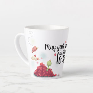Caneca De Café Latte Uma mensagem de aniversário fofa e cardíaca