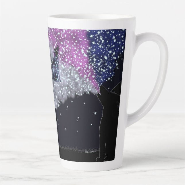Caneca De Café Latte Uma noite de verão com Sirius (Direita)