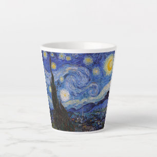 Caneca De Café Latte Uma Noite Estrelada: Saint Remy por Vincent Van Go