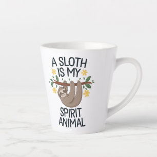Caneca De Café Latte "Uma preguiça é o meu animal espiritual