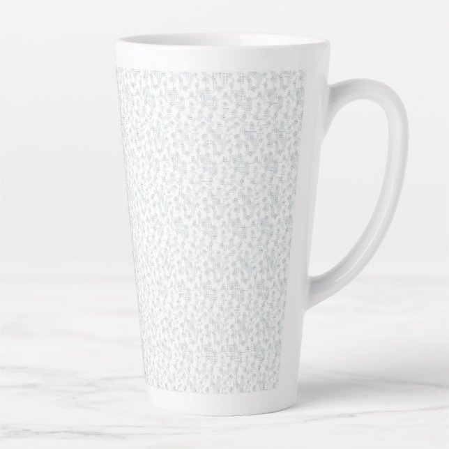 Caneca De Café Latte Uma superfície completamente branca e sem recursos (Direita)
