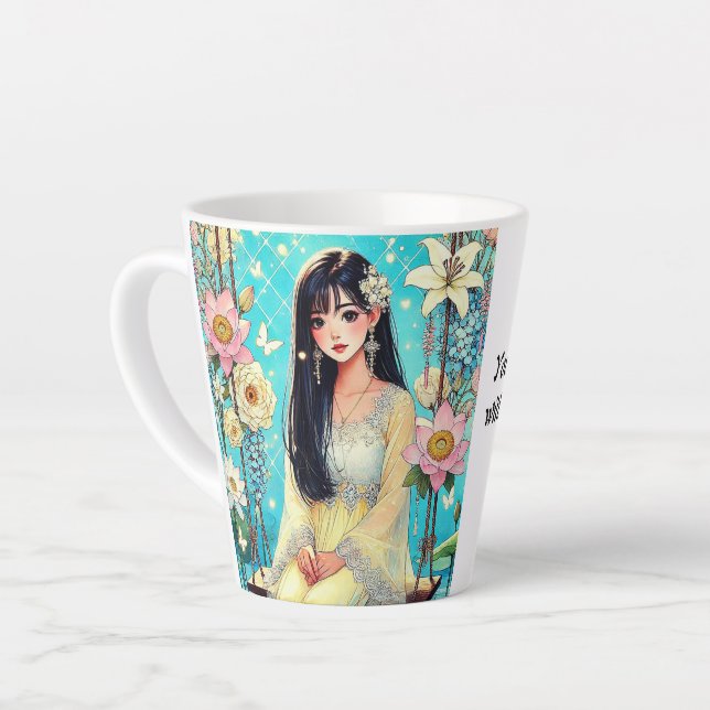 Caneca De Café Latte Uma taça de amor para iluminar seu dia (Ângulo esquerdo)
