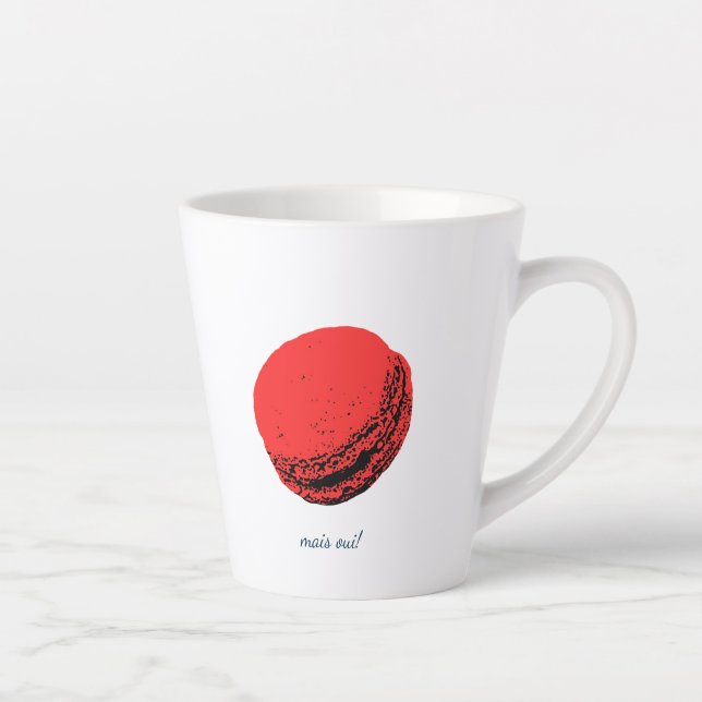 Caneca De Café Latte un macaron fraise par jour! (Direita)