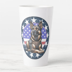 Caneca De Café Latte Unidade Militar Policial K9