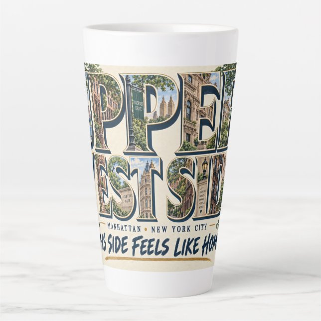 Caneca De Café Latte Upper West Side Nova York (Frente)