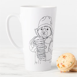 Caneca De Café Latte Urso com Sanduíches