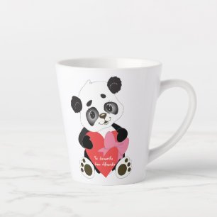 Caneca De Café Latte Urso de Panda Bonito e Amante